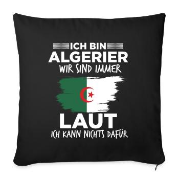 Lauter Algerier Algerisch Algerien Geschenk - Sofakissenbezug 45 x 45 cm - Schwarz - Vorne