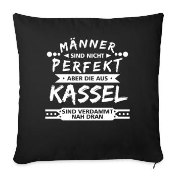 Kasseler Männer Kassel - Sofakissenbezug 45 x 45 cm - Schwarz - Vorne