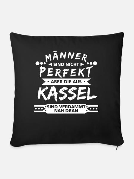 Kasseler Männer Kassel - Sofakissenbezug 45 x 45 cm - Schwarz