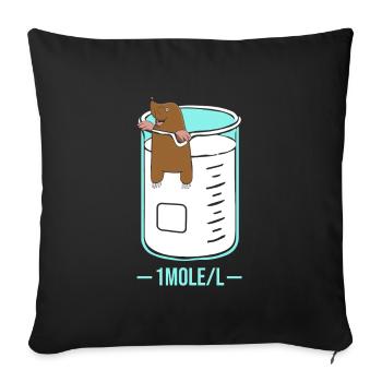One Mole Per Liter Chemistry Science Chemist - Sofa pillowcase 17,3'' x 17,3'' (45 x 45 cm) - black - Front