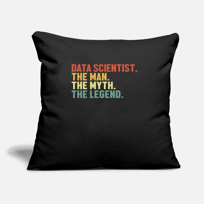 Data Scientist Man Myth Legend Data Analyst Data Sofa pillowcase 17,3'' x 17,3'' (45 x 45 cm)