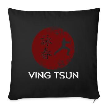 Ving Tsun Sports de combat - Housse de coussin décorative 45 x 45 cm - noir - Devant