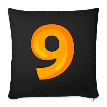 9 - Housse de coussin décorative 45 x 45 cm - noir - Devant
