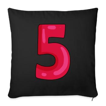 5 - Housse de coussin décorative 45 x 45 cm - noir - Devant
