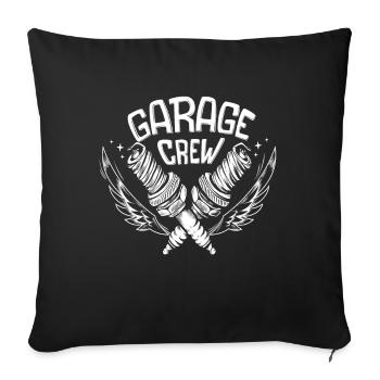 Garage Crew - Sofa pillowcase 17,3'' x 17,3'' (45 x 45 cm) - black - Front