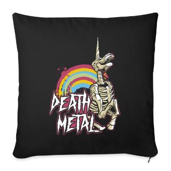 Death Metal Heavy Hardrock - Housse de coussin décorative 45 x 45 cm - noir - Devant