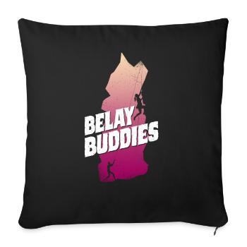 Rock Climbing Climber Belay - Housse de coussin décorative 45 x 45 cm - noir - Devant