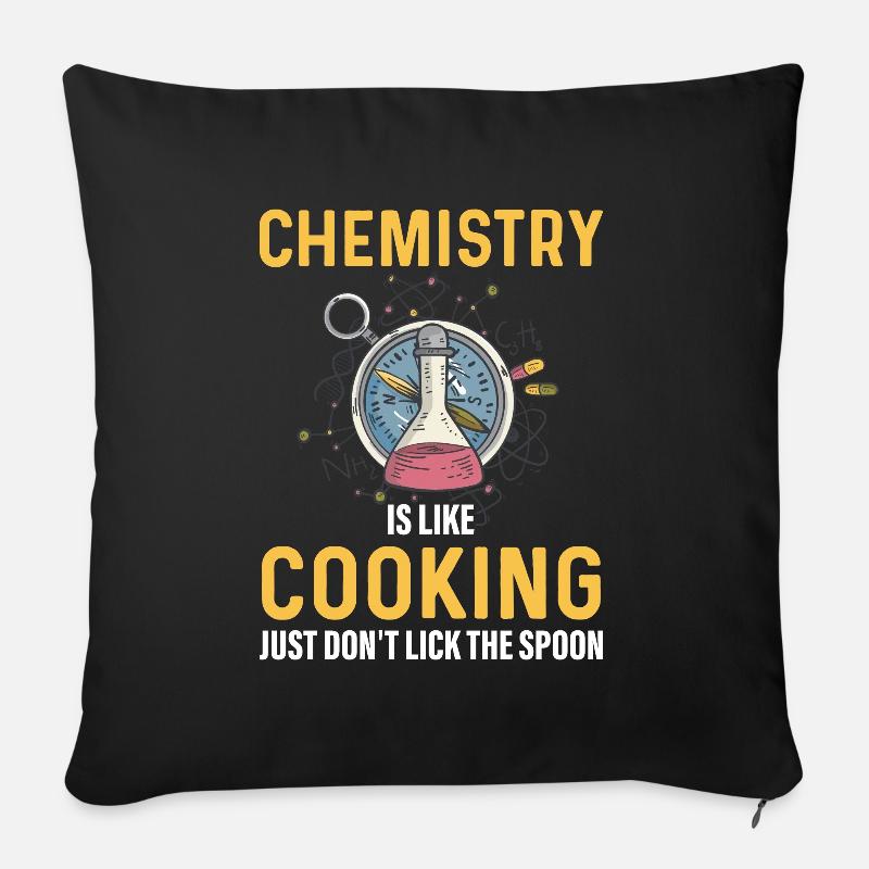 Chemiker Labor Witz Chemie - Sofakissenbezug 45 x 45 cm - Schwarz