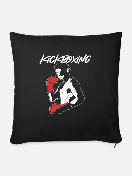 Kick boxing Kickboxer - Sofakissenbezug 45 x 45 cm - Schwarz