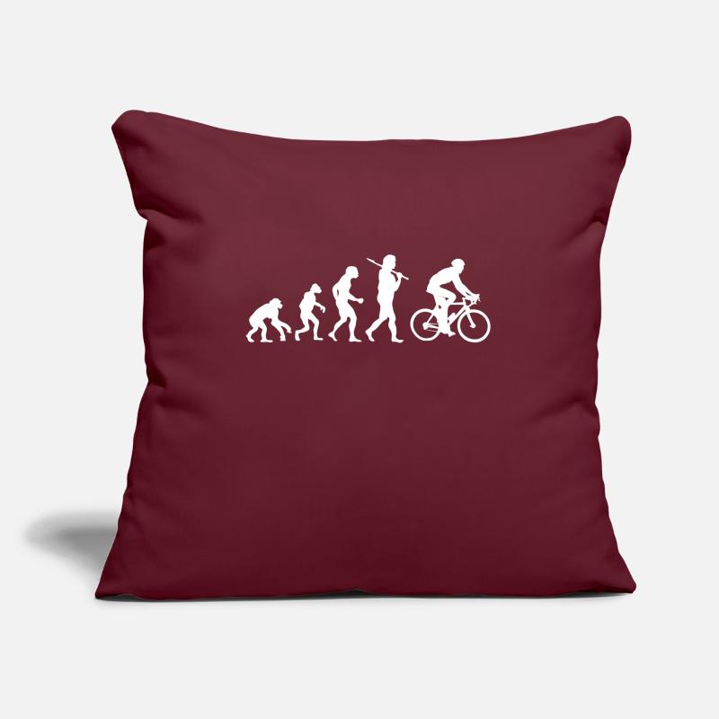 Evolution Vélo Housse de coussin décorative 45 x 45 cm