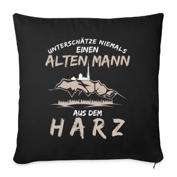 Harz Harzer Brocken - Sofakissenbezug 45 x 45 cm - Schwarz - Vorne