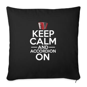Accordéon - Housse de coussin décorative 45 x 45 cm - noir - Devant