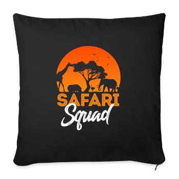 Safari - Sofakissenbezug 45 x 45 cm - Schwarz - Vorne