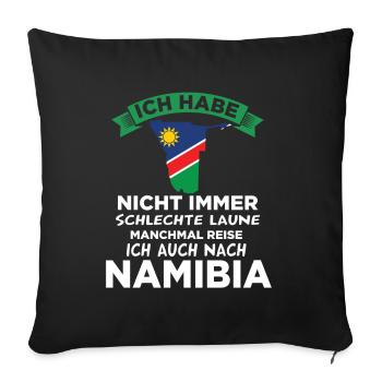 Namibia Reise Geschenk Geschenkidee - Sofakissenbezug 45 x 45 cm - Schwarz - Vorne