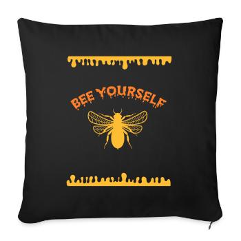 Bee Yourself Beekeeper Beekeeper Honey Bee - Sofa pillowcase 17,3'' x 17,3'' (45 x 45 cm) - black - Front