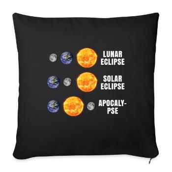 Lunar Eclipse Solar Eclipse Apocalypse - Sofa pillowcase 17,3'' x 17,3'' (45 x 45 cm) - black - Front