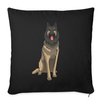 Tervueren Dog Tervuren - Sofa pillowcase 17,3'' x 17,3'' (45 x 45 cm) - black - Front