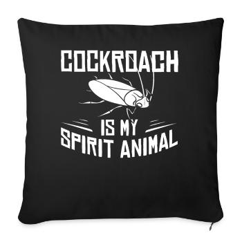 Cockroach Cockroach Cockroach Large Cockroach - Sofa pillowcase 17,3'' x 17,3'' (45 x 45 cm) - black - Front