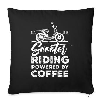Scooter scooter - Housse de coussin décorative 45 x 45 cm - noir - Devant