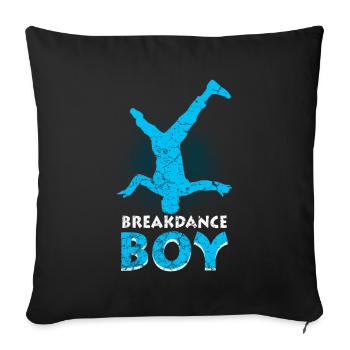 Breakdance Junge Tänzer Breakdancing - Sofakissenbezug 45 x 45 cm - Schwarz - Vorne
