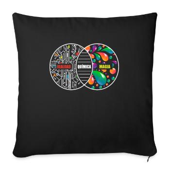 Chemistry Like Magic Only Real Chemist Reality - Sofa pillowcase 17,3'' x 17,3'' (45 x 45 cm) - black - Front