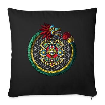 Quetzalcoatl Aztec Ouroboros - Sofakissenbezug 45 x 45 cm - Schwarz - Vorne