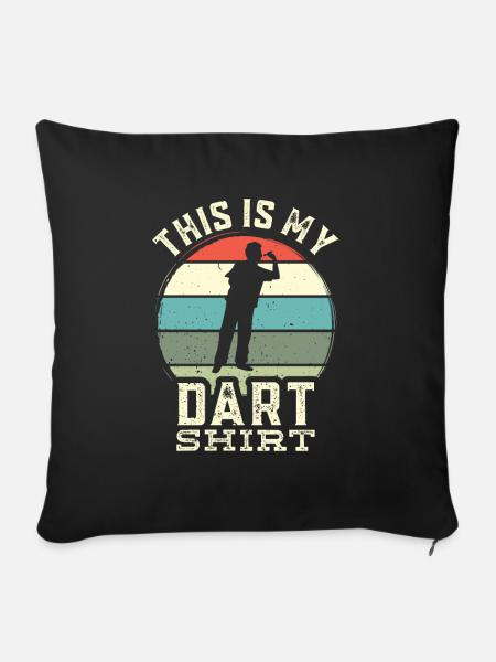 Dart , Dart Tshirt - Sofakissenbezug 45 x 45 cm - Schwarz