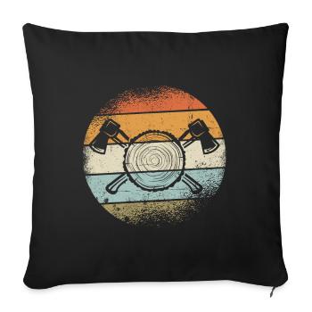Lumberjack Outfit - Sofa pillowcase 17,3'' x 17,3'' (45 x 45 cm) - black - Front