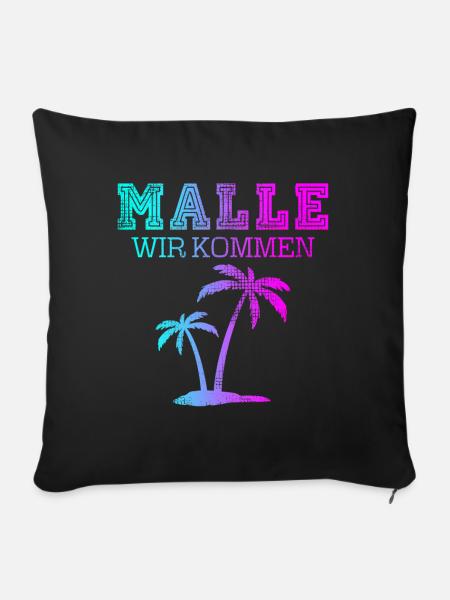 Malle wir kommen - Sofakissenbezug 45 x 45 cm - Schwarz