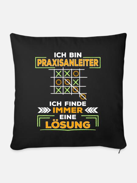 Praxisanleiter lustiger Spruch - Sofakissenbezug 45 x 45 cm - Schwarz