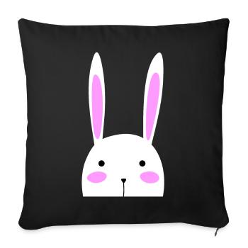 Baby Rabbit Kids Cute Pregnancy Child - Sofa pillowcase 17,3'' x 17,3'' (45 x 45 cm) - black - Front