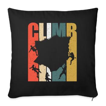 Rock Climbing Climber Climb - Housse de coussin décorative 45 x 45 cm - noir - Devant
