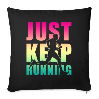 Jogging Jogger Gift - Sofa pillowcase 17,3'' x 17,3'' (45 x 45 cm) - black - Front