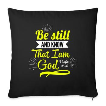 Jésus, Jésus, Jésus chrétien chrétien chrétien chrétien - Housse de coussin décorative 45 x 45 cm - noir - Devant