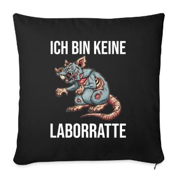 Ich bin keine Laborratte Gegen Tierversuche - Sofakissenbezug 45 x 45 cm - Schwarz - Vorne