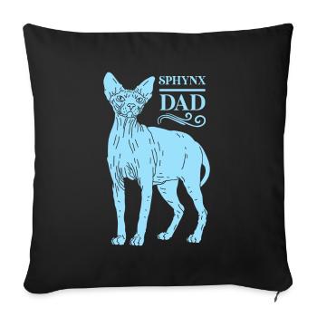 Sphynx Dad Sphynx-Katze Sphinx Katze Geschenk - Sofakissenbezug 45 x 45 cm - Schwarz - Vorne