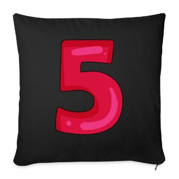 5 - Sofa pillowcase 17,3'' x 17,3'' (45 x 45 cm) - black - Front