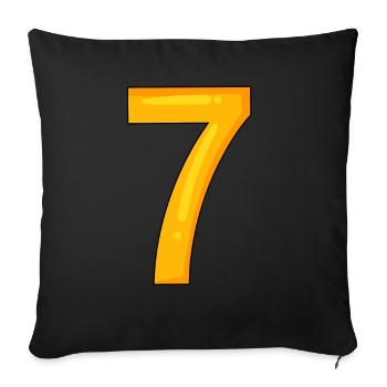 Number 7 - Number 7 - Sofa pillowcase 17,3'' x 17,3'' (45 x 45 cm) - black - Front