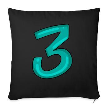 3 - Housse de coussin décorative 45 x 45 cm - noir - Devant