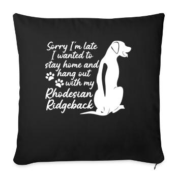 Rhodesian Ridgeback Dog - Sofakissenbezug 45 x 45 cm - Schwarz - Vorne