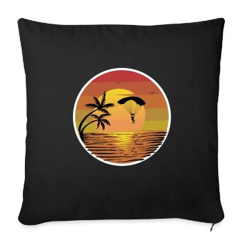 Parachute - Housse de coussin décorative 45 x 45 cm - noir - Devant