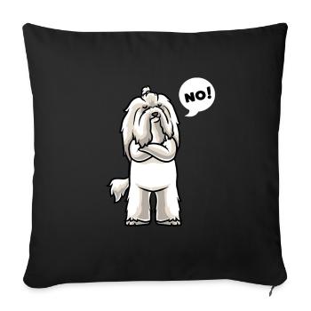 Sturer Coton de Tuléar Chiens - Housse de coussin décorative 45 x 45 cm - noir - Devant
