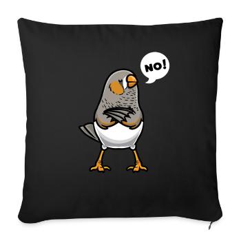 Zebra Finches Funny Gift - Sofa pillowcase 17,3'' x 17,3'' (45 x 45 cm) - black - Front