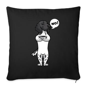 Muet grand chien de Münsterland - Housse de coussin décorative 45 x 45 cm - noir - Devant