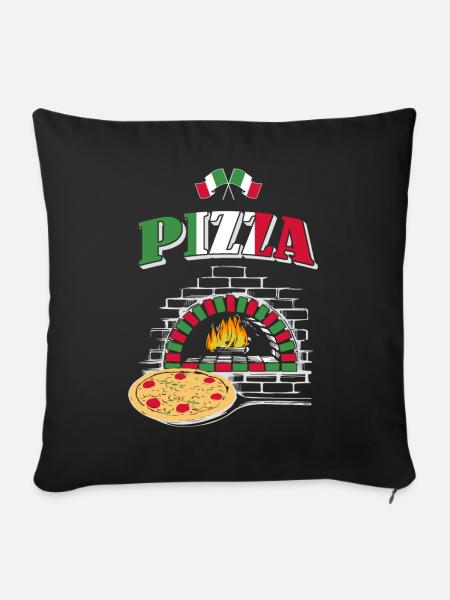 Pizza Pizzabäcker - Sofakissenbezug 45 x 45 cm - Schwarz