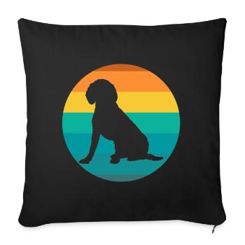 Hund Beagle Beagles Retro Vintage - Sofakissenbezug 45 x 45 cm - Schwarz - Vorne