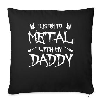 Metal Electric Guitar Kids Rock Daddy Baby - Housse de coussin décorative 45 x 45 cm - noir - Devant