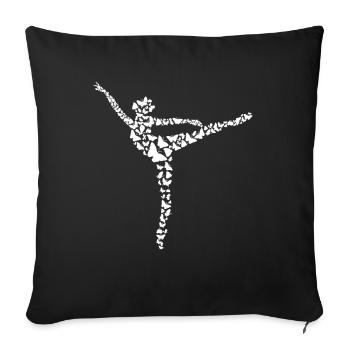 Ballet Ballerina Girl - Ballet Dancer - Sofa pillowcase 17,3'' x 17,3'' (45 x 45 cm) - black - Front
