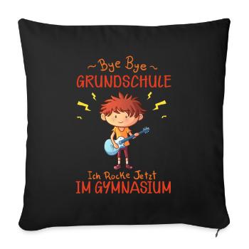 5.klasse Rocken Gmynasium Grundschule Abschluss - Sofakissenbezug 45 x 45 cm - Schwarz - Vorne