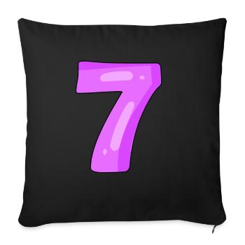 7 violet - Housse de coussin décorative 45 x 45 cm - noir - Devant
